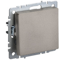 IEK BRITE BASE Шампань Выключатель 1-кл проходной 10А ВС10-1-6-БрШ
