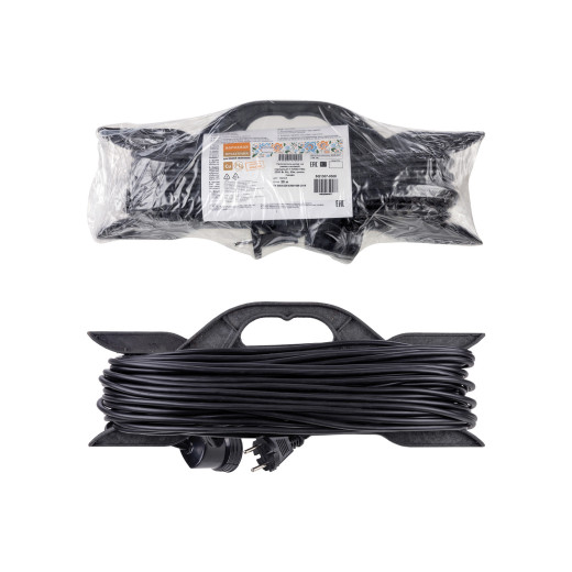 Удлинитель-шнур на рамке силовой народный ПВС 2200 Вт б/з, 30м, штепс. гнездо