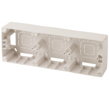 ЭРА 12-6103-02 Коробка наклад. монтажа 3 поста, Эра12, слоновая кость (5/50/400)