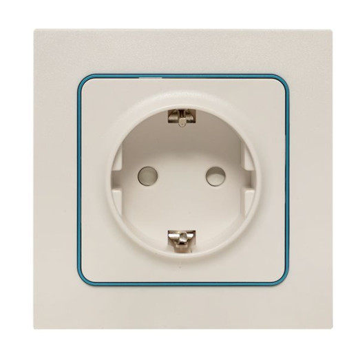 Стокгольм Механизм Розетки 1-местной с/з 16А винтовые клеммы белый с защ. штор. EKF PROxima