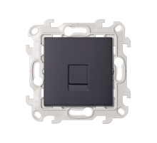 Simon 24 Графит Телефонная розетка RJ11