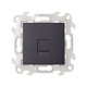 Телефонная розетка RJ11, графит