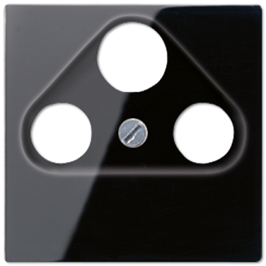 Крышка для SAT-TV-FM-розеток, фиксация винтом, дюропласт, черный, A500