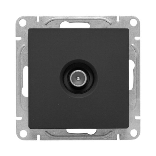 Механизм розетки TV, оконечная, чёрный Эпика EKF