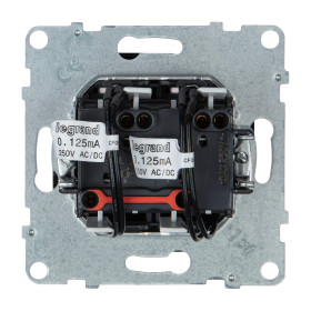 Legrand/Daccord SUNO Антрацит Выключатель двухклавишный 10АХ 250В с подсветкой/индикацией. Безвинтовые зажимы..