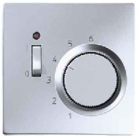 JUNG LS 990 Алюминий Накладка термостата комнатного с выключателем (мех TR231U, TR241U)