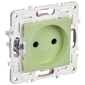 IEK SKANDY Мятный Розетка б/з 10А SK-R02G