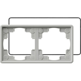 Gira S-Color Серый Рамка 2-ая с уплотнительной вставкой