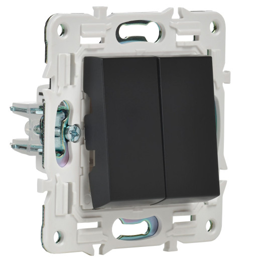 SKANDY Выключ. 2-кл. прох. 10А SK-V05Bl черн. IEK