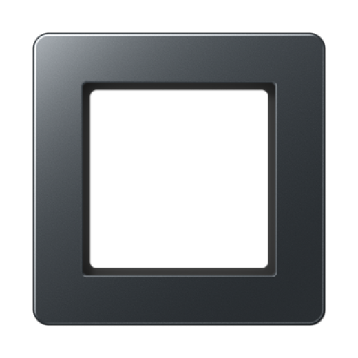 Рамка для вертикальной и горизонтальной установки, 1 пост, термопласт, матовый антрацит, A FLOW