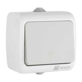 EKF PROxima Мурманск Выключатель проходной 1-клавишный 10А IP54 серый.