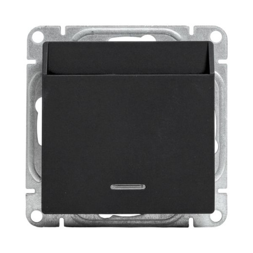 Механизм выключателя, карточный, с подсветкой, чёрный Эпика EKF