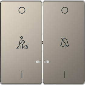 Schneider Electric Merten D-Life Никель Клавиша 2-ая, линзой LED, символ: «звонок»/горничная