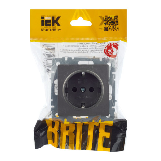 BRITE Роз. с з/к/ш 16А РС14-1-0-БрС сталь IEK