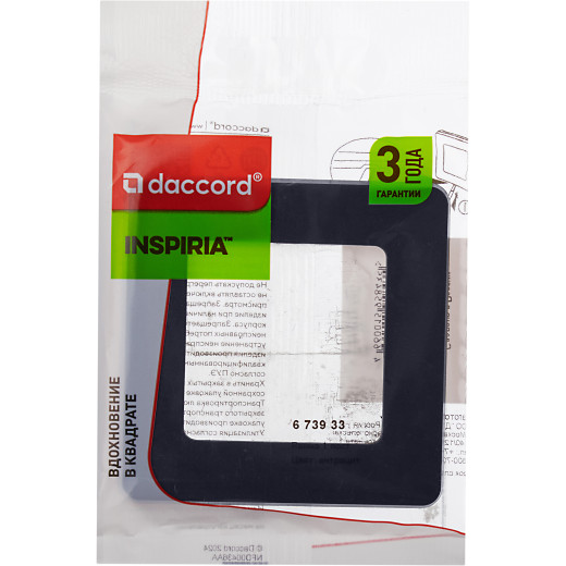 Рамка 1 пост - Legrand/Daccord Inspiria - антрацит