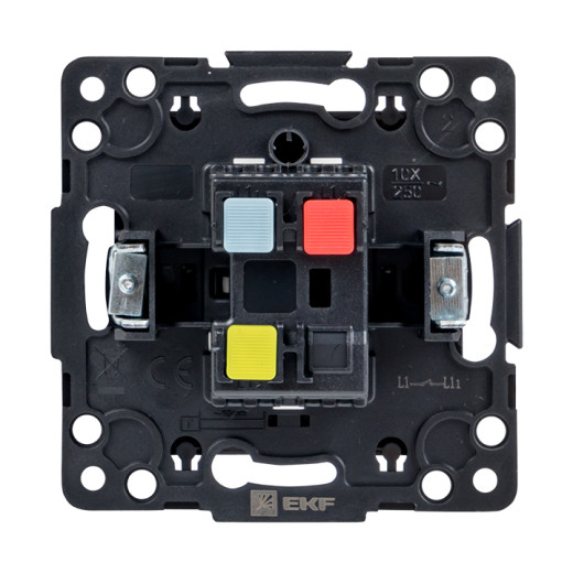 Стокгольм Механизм Выключателя 1-кл. проходного 10А автоматические клеммы черный EKF PROxima