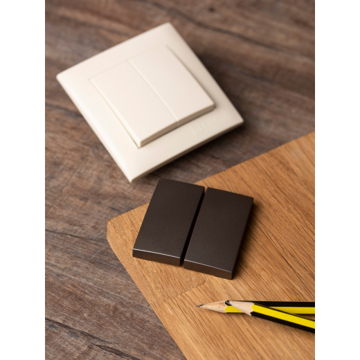 Валенсия лицевая панель выключателя 2-кл. 10А графит EKF PROxima