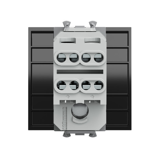 Инвертор одноклавишный модульный, Avanti, черный квадрат, 2 модуля