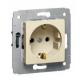 Cariva DIY Розетка 2К+З, нем. Стандарт, слоновая кость