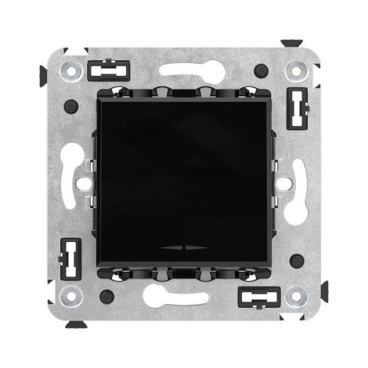 Кнопка одноклавишная в стену, Avanti, черный квадрат