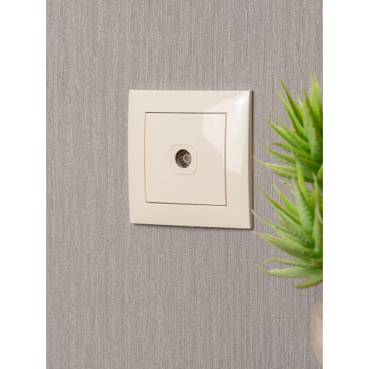 Валенсия розетка телевизионная 1-местная 75Ом 5-862МГц кремовая EKF PROxima