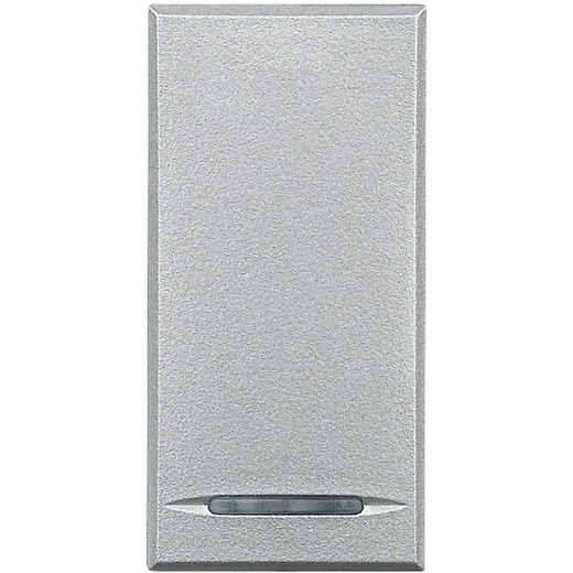 Axolute Кнопка,10А, 1 модуль, авт.клеммы,цвет алю