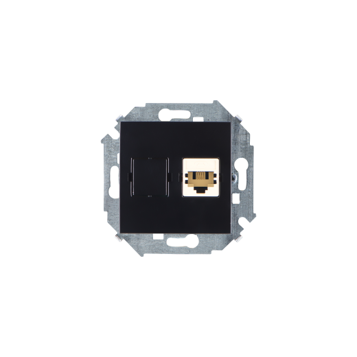 Simon 15 Чёрный Розетка телефонная RJ11, винт.заж.