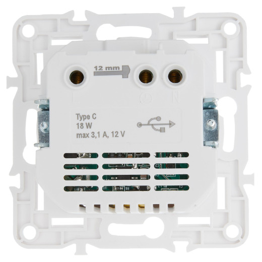 SKANDY Роз. с з/к/ш 16А с USB C 18Вт SK-R17W арк. бел. IEK