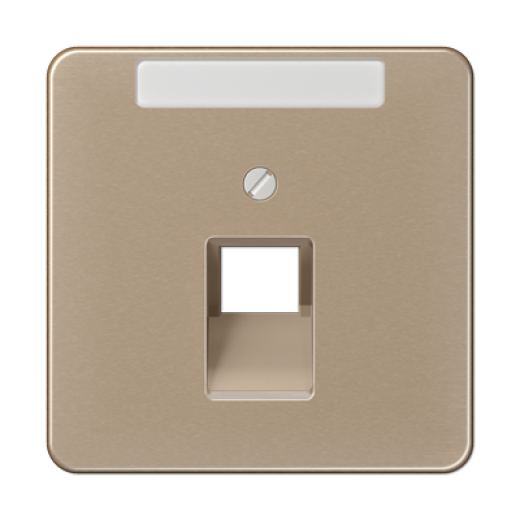 Крышка для ординарной телефонной и компютерной розетки  UAE, золотая бронза