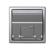 Simon 73 loft Алюминий Адаптер на 1 RJ45(12) 75528-, 75540-, 75541-, 75544-39, наклон