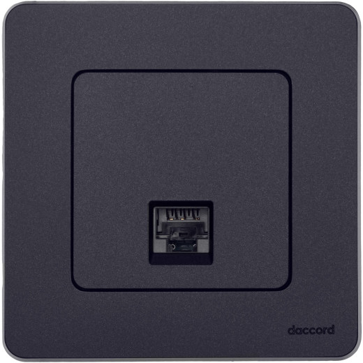 Розетка компьютерная RJ45 категория 5e UTP - Legrand/Daccord Inspiria - антрацит