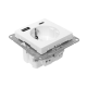 Механизм розетки с USB-A+С - 2шт, 16А, с заземлением, со шторками, белый Эпика EKF