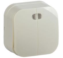 IEK GLORY ВС20-2-1-ХК Выключ. 2-кл. инд. о/у 10А GLORY крем.