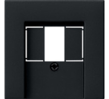 Gira S-55 Черная матовая Накладка розетки TAE