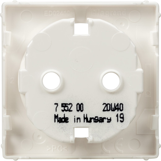 Valena LIFE.Лицевая панель розетки 2К+З.Белая