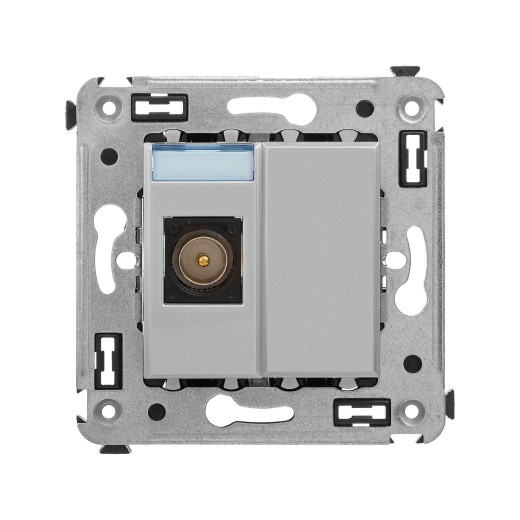 Розетка TV одиночная в стену, Avanti, закаленная сталь