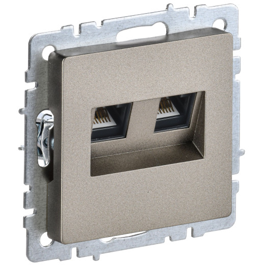 BRITE Роз. комп. 2-ая RJ45 кат.5E РК10-2-БрШ шамп. IEK