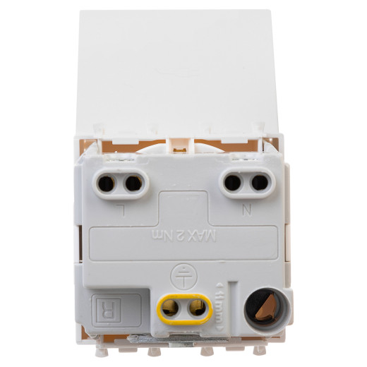 Розетка с крышкой модульная, 2P+E, с з/ш, Avanti, белое облако, 2 модуля