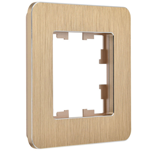 BRITE Рамка 1-мест. РУ-1-1-Бр металл шамп. RE AL IEK