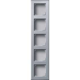 Gira Алюминий Профиль 55 с фронтальным вводом канала, пятиместный