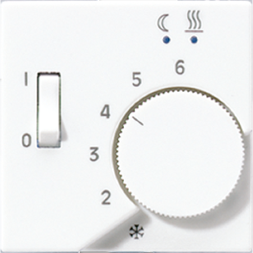 Накладка на термостат теплого пола FTR231U, термопласт, белый, A500