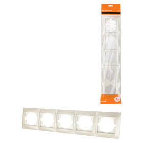 TDM Рамка 5-ти постовая горизонтальная перламутр 