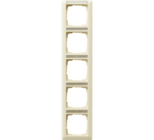 Gira Standard 55 Кремовый глянец Рамка 5-я вертикальная с полем для надписи