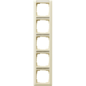 Gira Standard 55 Кремовый глянец Рамка 5-я вертикальная с полем для надписи