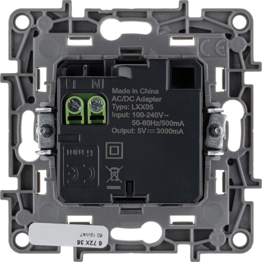 Зарядное устройство USB тип А / тип С - Legrand Etika - 3000мА 15Вт - белый