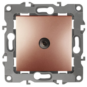 ЭРА 12-3102-14 Розетка TV проходная, IP20, Эра12, медь (10/100/3200)