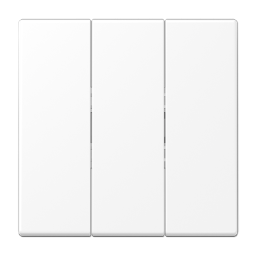 Клавиша для трёхклавишных механизмов, термопласт, белый матовый