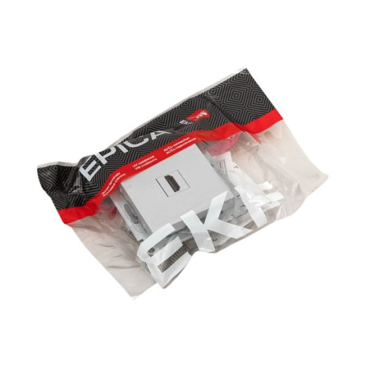 Механизм розетки HDMI, алюминий Эпика EKF