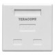 Розетка настенная TERACOM PRO Cat.6 неэкранированная 2 порта RJ-45 Dual IDC белая