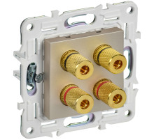 IEK SKANDY Шампань Аудиорозетка 4-ая SK-A01Sh